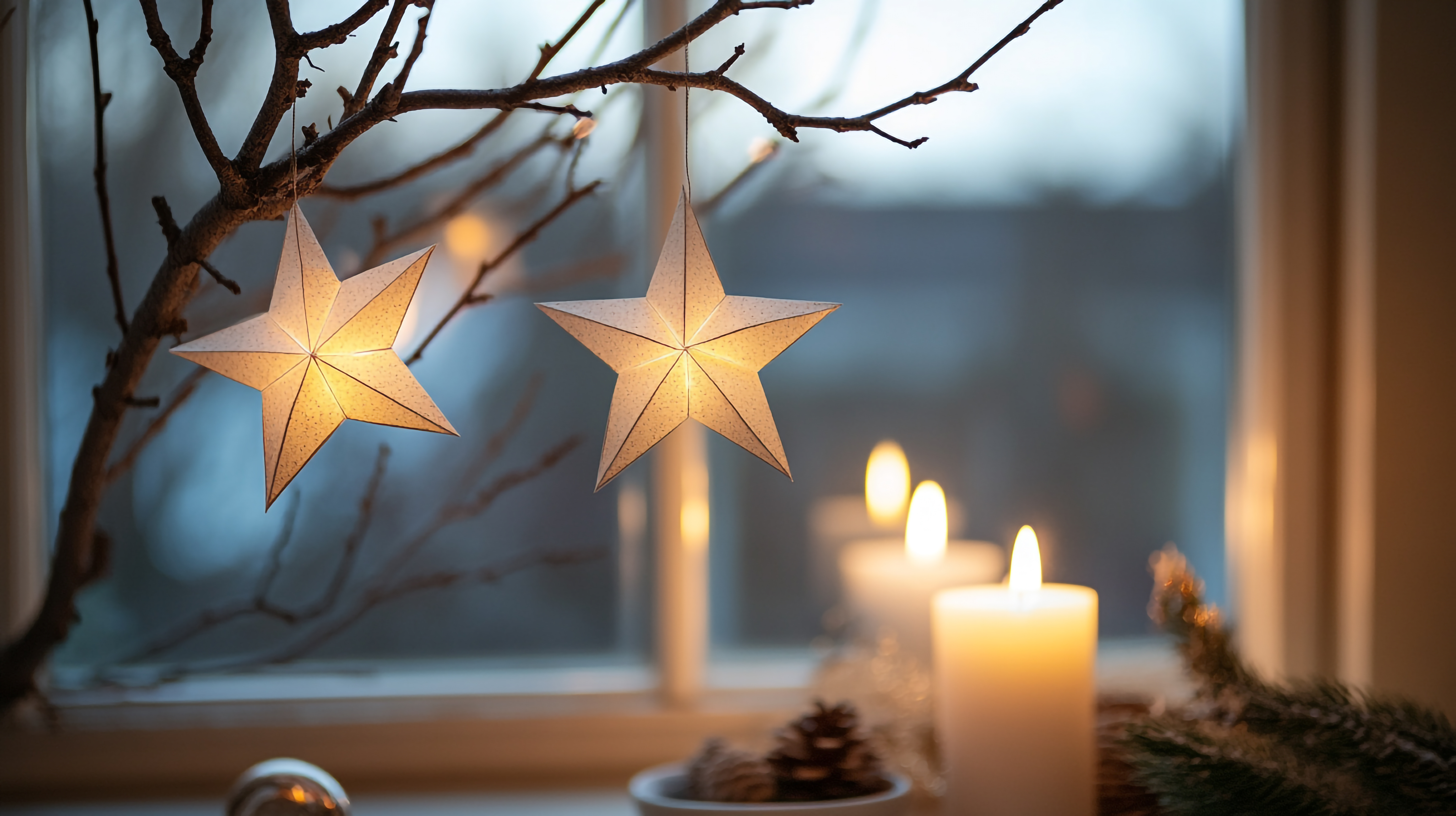 simple stars for a warm christmas atmosphere